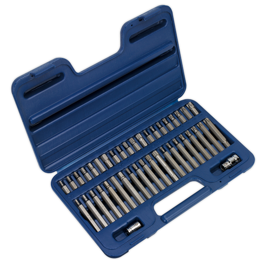 Sealey TRX-Star/Spline/Hex Bit Set 42 Pieces 3/8" 1/2" Square Drive AK219