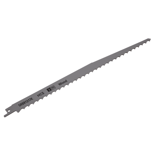 Sealey 300mm 3 TPI Coarse Wood Reciprocating Saw Blade Pruning 5 Pcs SRBR1217K