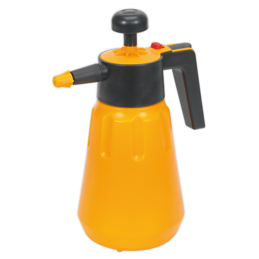 Sealey Hand Pressure Sprayer Ergonomic Handle & Pressure Relief Valve 1.5L SS1
