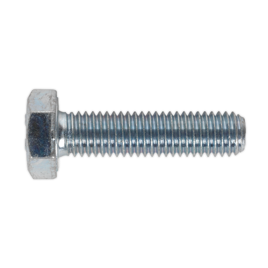 Sealey HT Setscrew M10 x 40mm 8.8 Zinc Plated DIN 933 - Pack of 25 Pieces SS1040