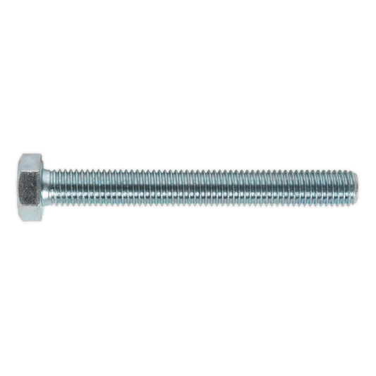 Sealey HT Setscrew M12 x 100mm 8.8 Zinc Plated DIN 933 Pack of 10 Pieces SS12100