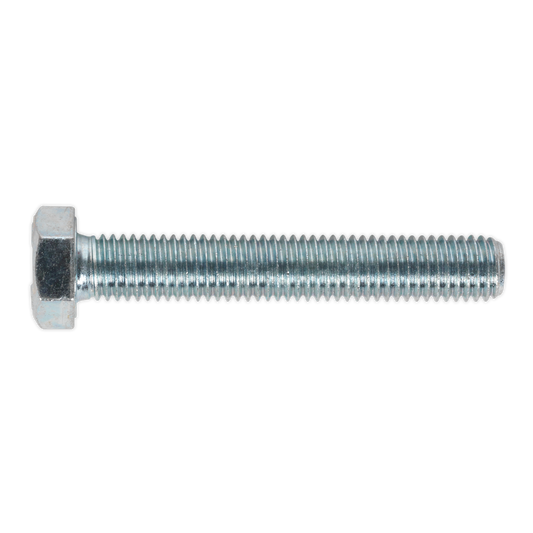 Sealey HT Setscrew M12 x 75mm 8.8 Zinc Plated DIN 933 - Pack of 10 Pieces SS1275