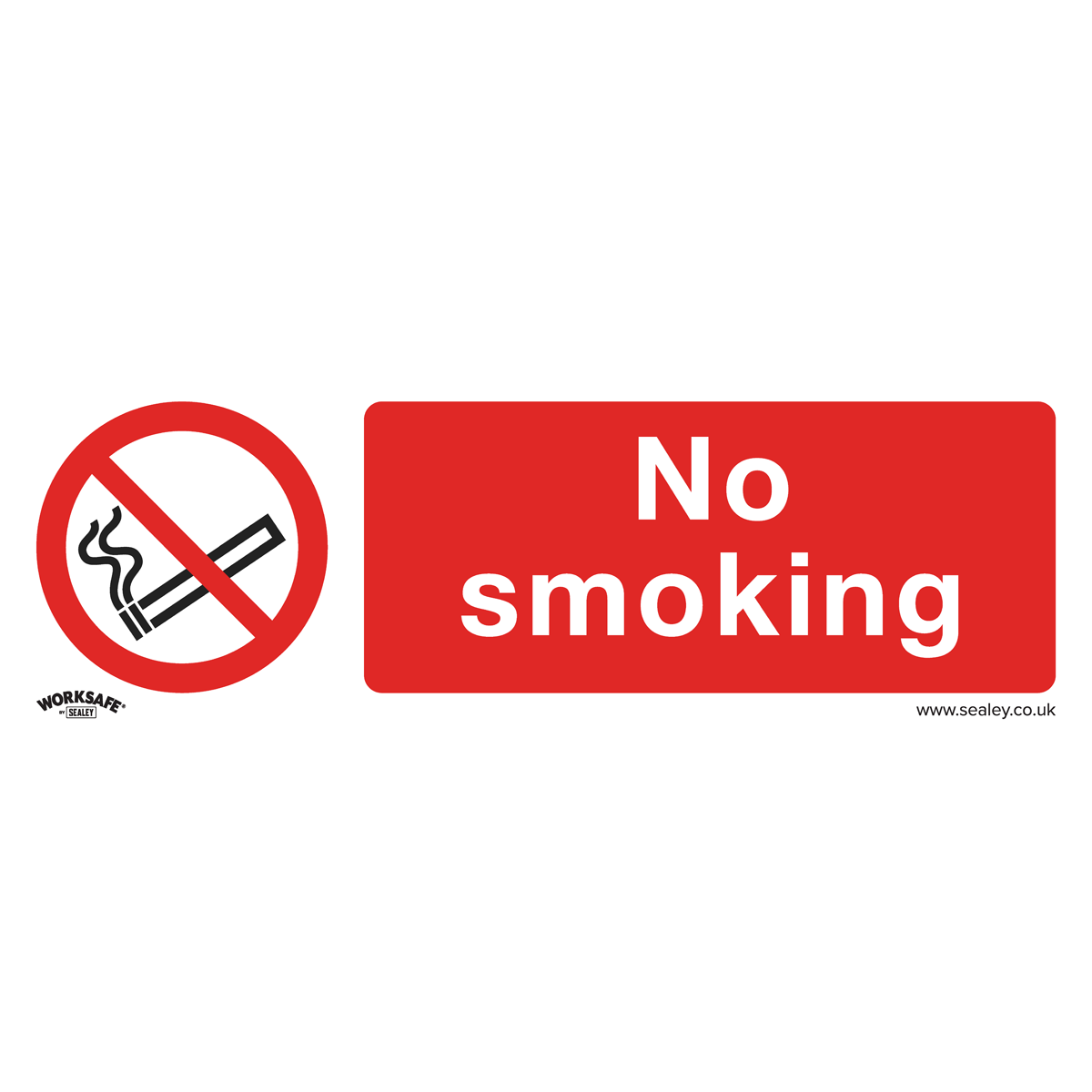 Sealey Prohibition Safety Sign No Smoking Self-Adhesive Vinyl Pack of 10 SS13V10