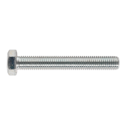 Sealey HT Setscrew M14 x 100mm 8.8 Zinc Plated DIN 933 Pack of 10 Pieces SS14100