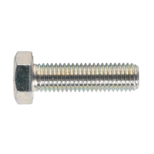 Sealey HT Setscrew M14 x 50mm 8.8 Zinc Plated DIN 933 - Pack of 10 Pieces SS1450