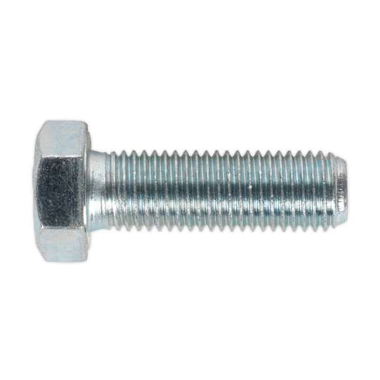 Sealey HT Setscrew M16 x 50mm 8.8 Zinc Plated DIN 933 - Pack of 10 Pieces SS1650