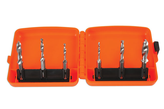 LASER 6569 Drill Tap Deburr Bit Set 6pc High Speed Steel M3-M10 Garage Workshop