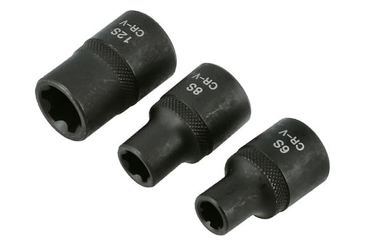 LASER 6575 Screwdriver Bit Set PolyDrive Chrome Vanadium Steel Hand Accessory