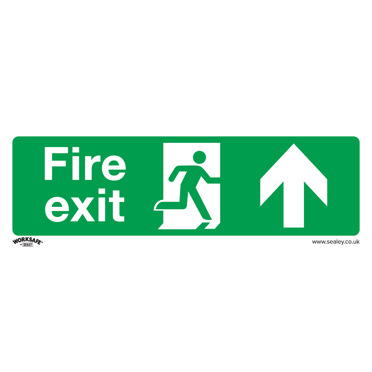 Sealey Safe Conditions Safety Sign - Fire Exit Up - Rigid Plastic SS28P1