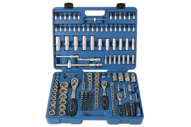 LASER TOOLS 6590 Socket Set 171 Pieces 1/4" 3/8" 1/2" Drive Chrome Vanadium