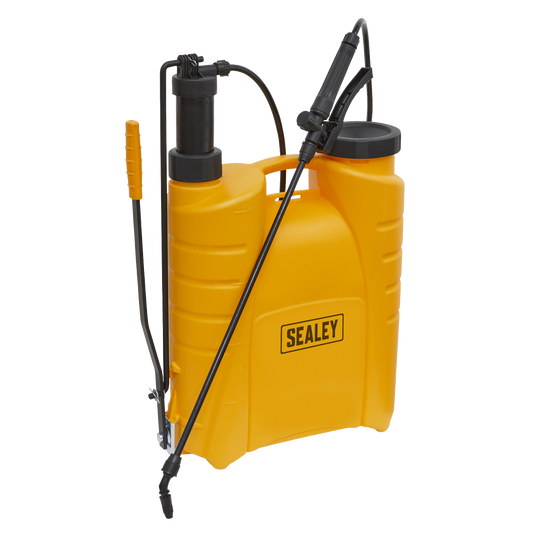 Sealey Backpack Sprayer With Four Interchangeable Spray Nozzles 16L 16 Litre SS4