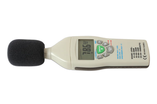 LASER 6605 Sound Level Meter 30-130 dB Digital Noise Measuring Tool Class 2