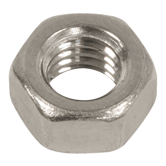 Sealey Stainless Steel Nut DIN 934 M5 A2 Stainless Steel 100 Pieces SS5