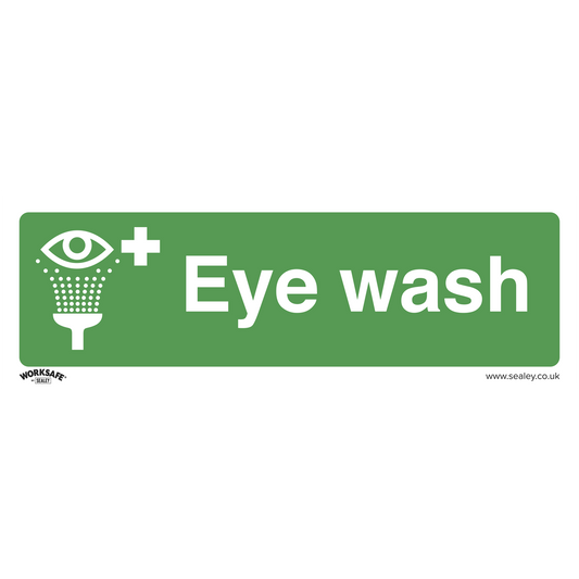 Sealey Safe Conditions Safety Sign Eye Wash - Self-Adhesive Vinyl SS58V1