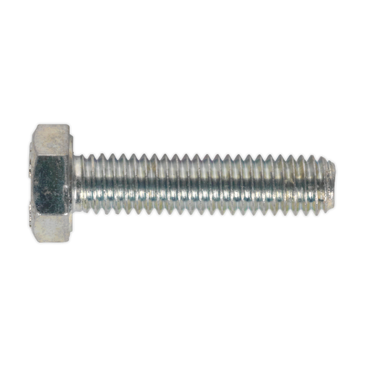 Sealey HT Setscrew M6 x 25mm 8.8 Zinc Plated DIN 933 - Pack of 50 Pieces SS625