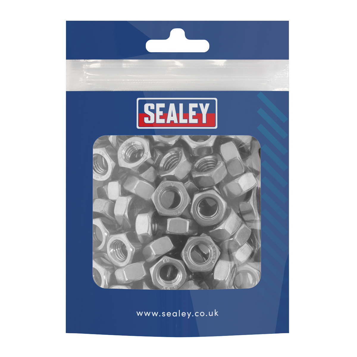 Sealey Stainless Steel Full Nut Din 934 M8 Size x 1.25 Pitch 100 Peces SS8