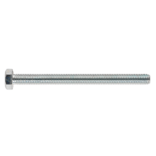 Sealey HT Setscrew M8 x 100mm 8.8 Zinc Plated DIN 933 Pack of 25 Pieces SS8100