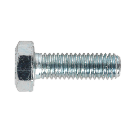 Sealey HT Setscrew M8 x 25mm 8.8 Zinc Plated DIN 933 - Pack of 50 Pieces SS825
