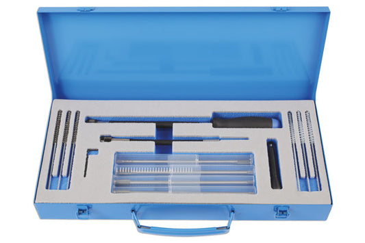 LASER 6646 Glow Plug Reamer Brush Cleaning Kit 6 Brushes 4 Taps Drill Adapters