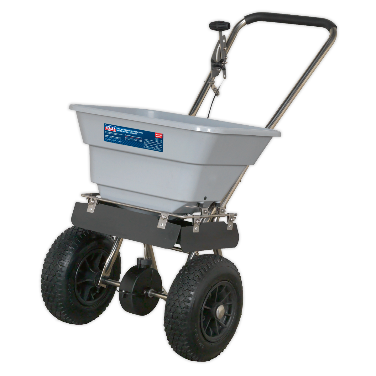 Sealey Broadcast Salt Spreader 37kg 29L 3m-3.6m Spread Steel Walk Behind SSB37W