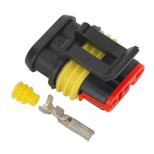 Sealey Superseal Female Connector With Housing Terminals 3-Way Pack of 5 SSC3F