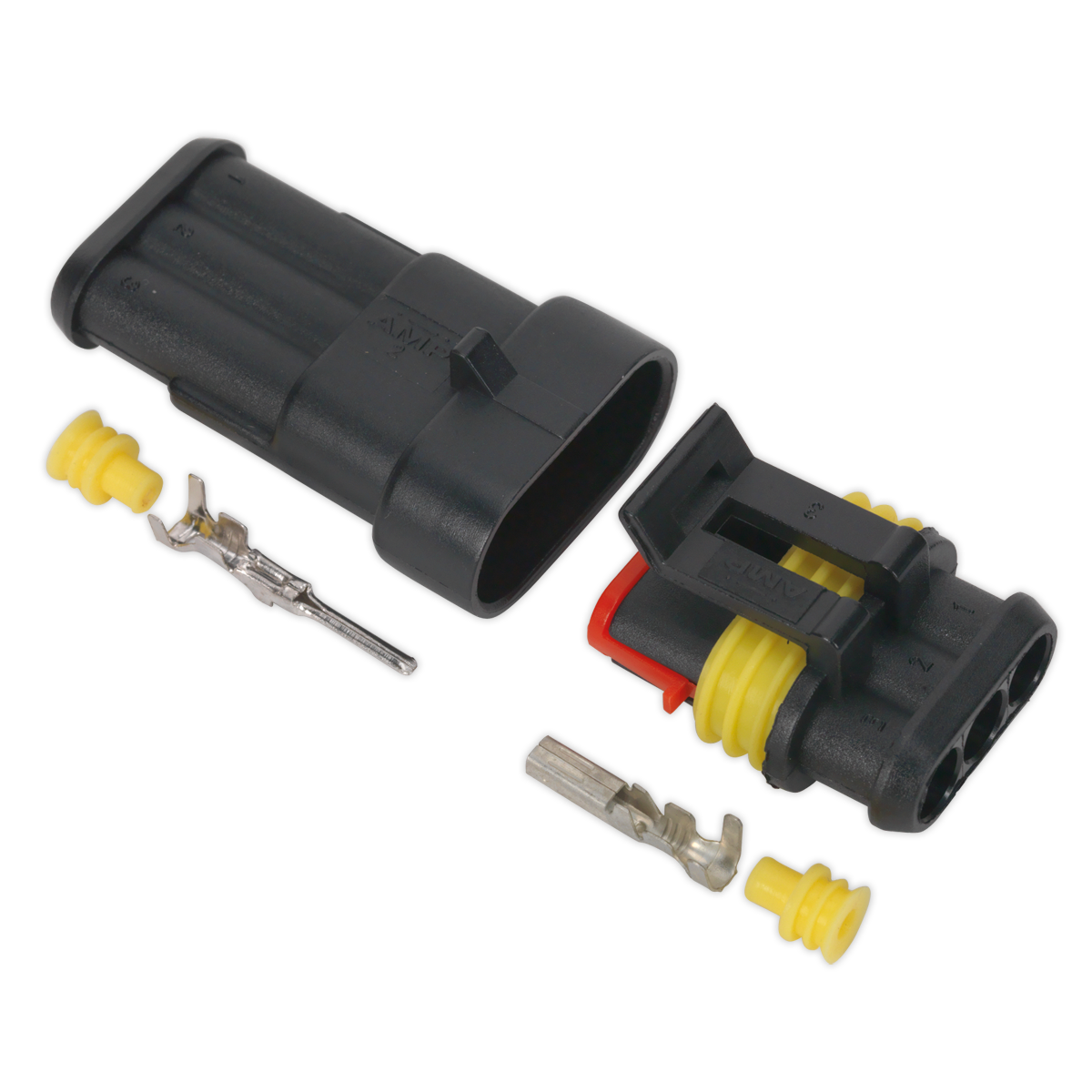 Sealey Superseal Male & Female Connector With Housing Terminals 3-Way SSC3MF