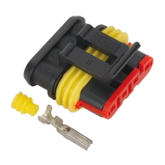 Sealey Superseal Female Connector With Housing Terminals 4-Way Pack of 3 SSC4F