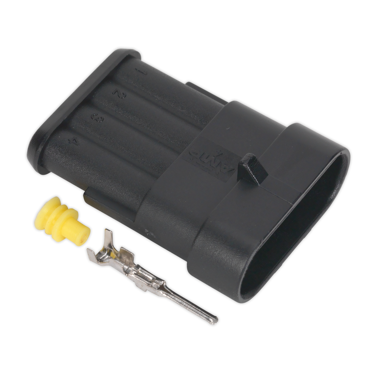 Sealey Superseal Male Connector With Housing Terminals 4-Way Pack of 3 SSC4M