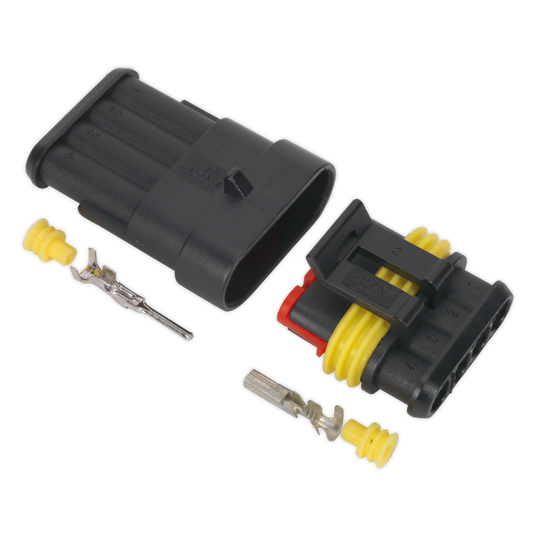 Sealey Superseal Male & Female Connector With Housing Terminals 4-Way SSC4MF