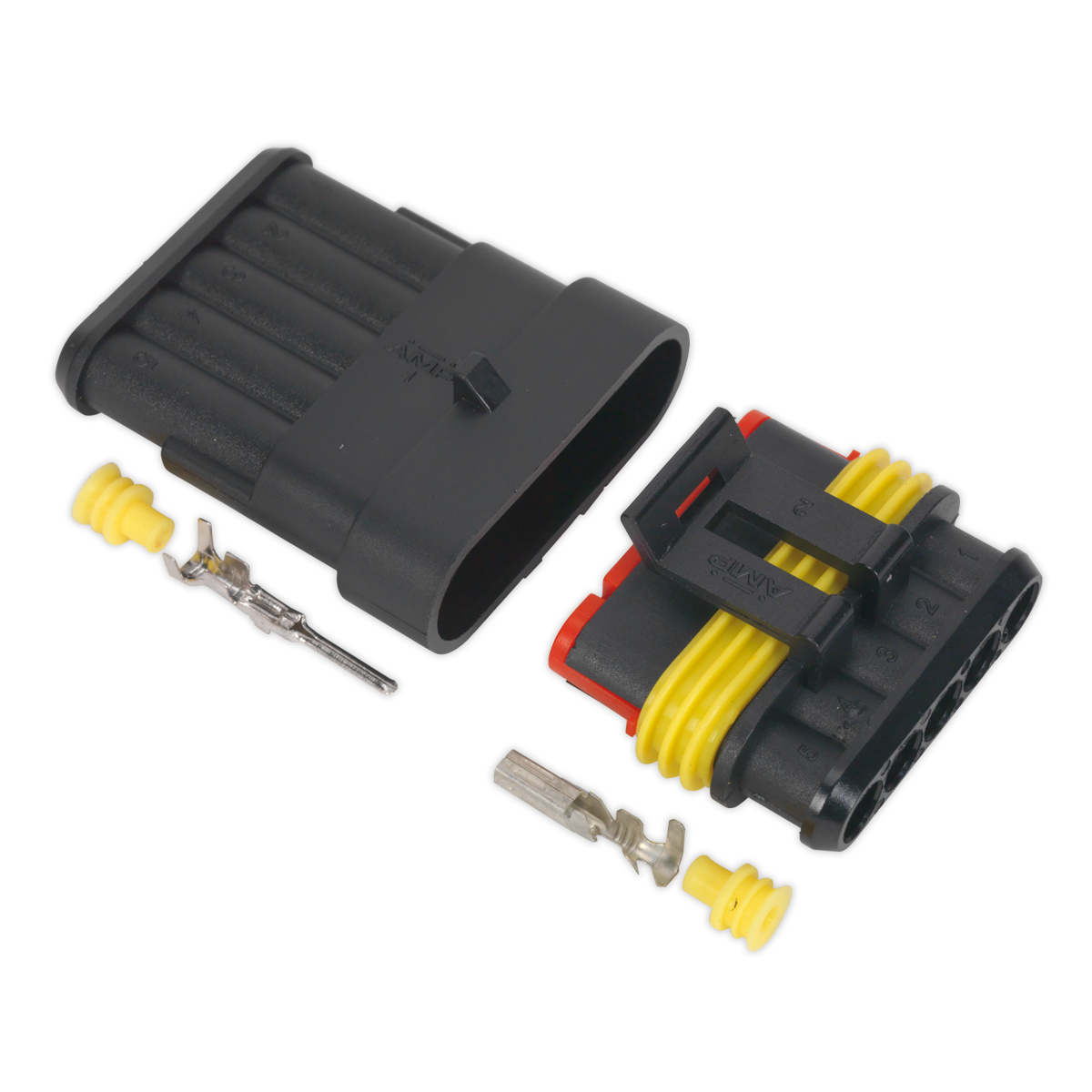 Sealey Superseal Male & Female Connector With Housing Terminals 5-Way SSC5MF