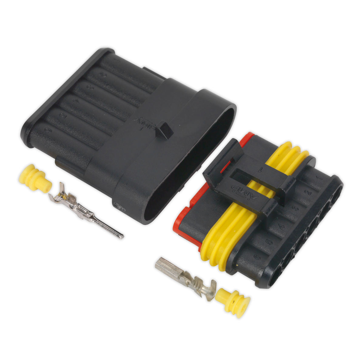 Sealey Superseal Male & Female Connector With Housing Terminals 6-Way SSC6MF