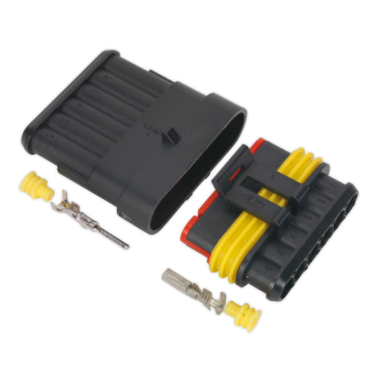 Sealey Superseal Male & Female Connector With Housing Terminals 6-Way SSC6MF