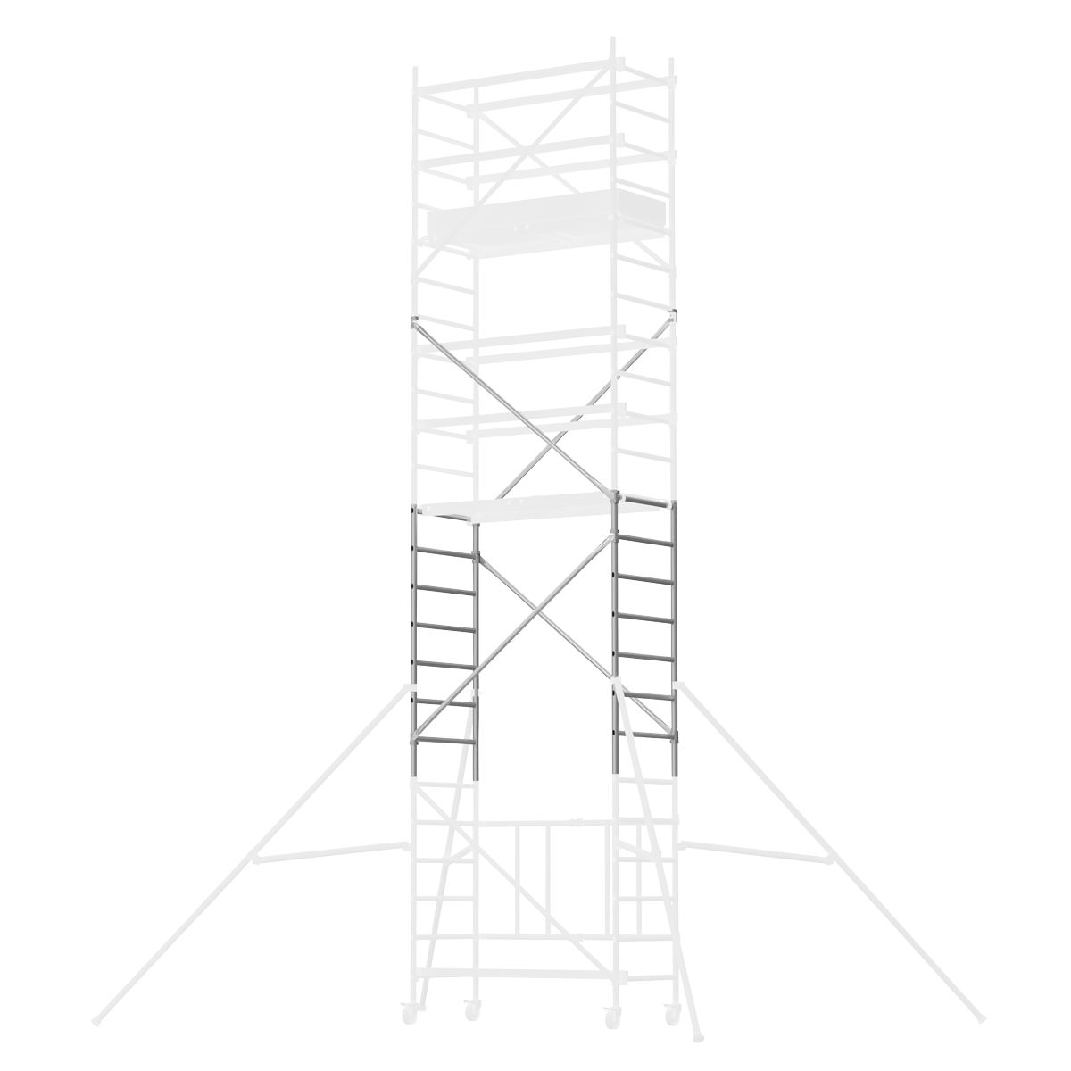 Sealey Platform Scaffold Tower Extension Pack 4 For SSCL1 5.17m Height SSCL4