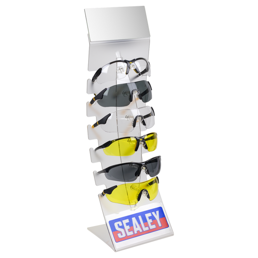 Sealey Safety Spectacle Display Stand Deal For 6 Pieces Logo White SSCOMBO1