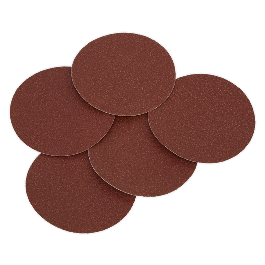 Sealey Sanding Disc 125mm 80Grit Adhesive Backed Paper - Pack Of 5 SSD01