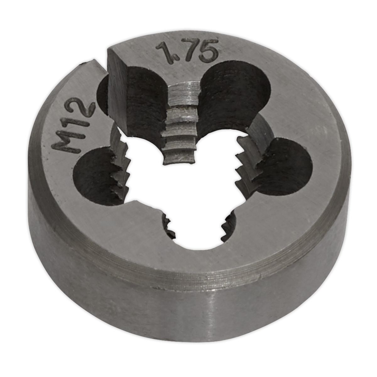 Sealey M12 x 1.75mm Split Die Supplied With Plastic Storage Case SSDM12