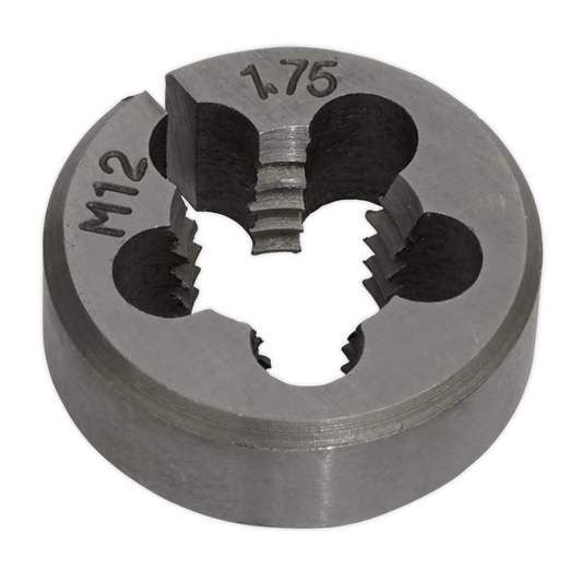 Sealey M12 x 1.75mm Split Die Supplied With Plastic Storage Case SSDM12