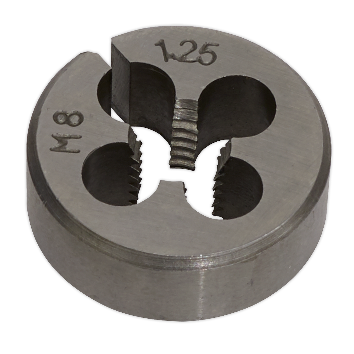 Sealey M8 x 1.25mm Steel Split Die Supplied With Plastic Storage Case SSDM8