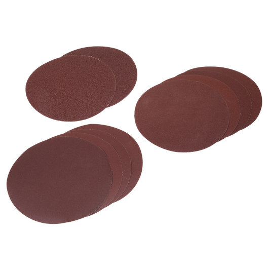 Sealey Hook-and-Loop Sanding Disc Set Ø150mm T60 x2 T120 x4 T240 x4 Grit SSDS01