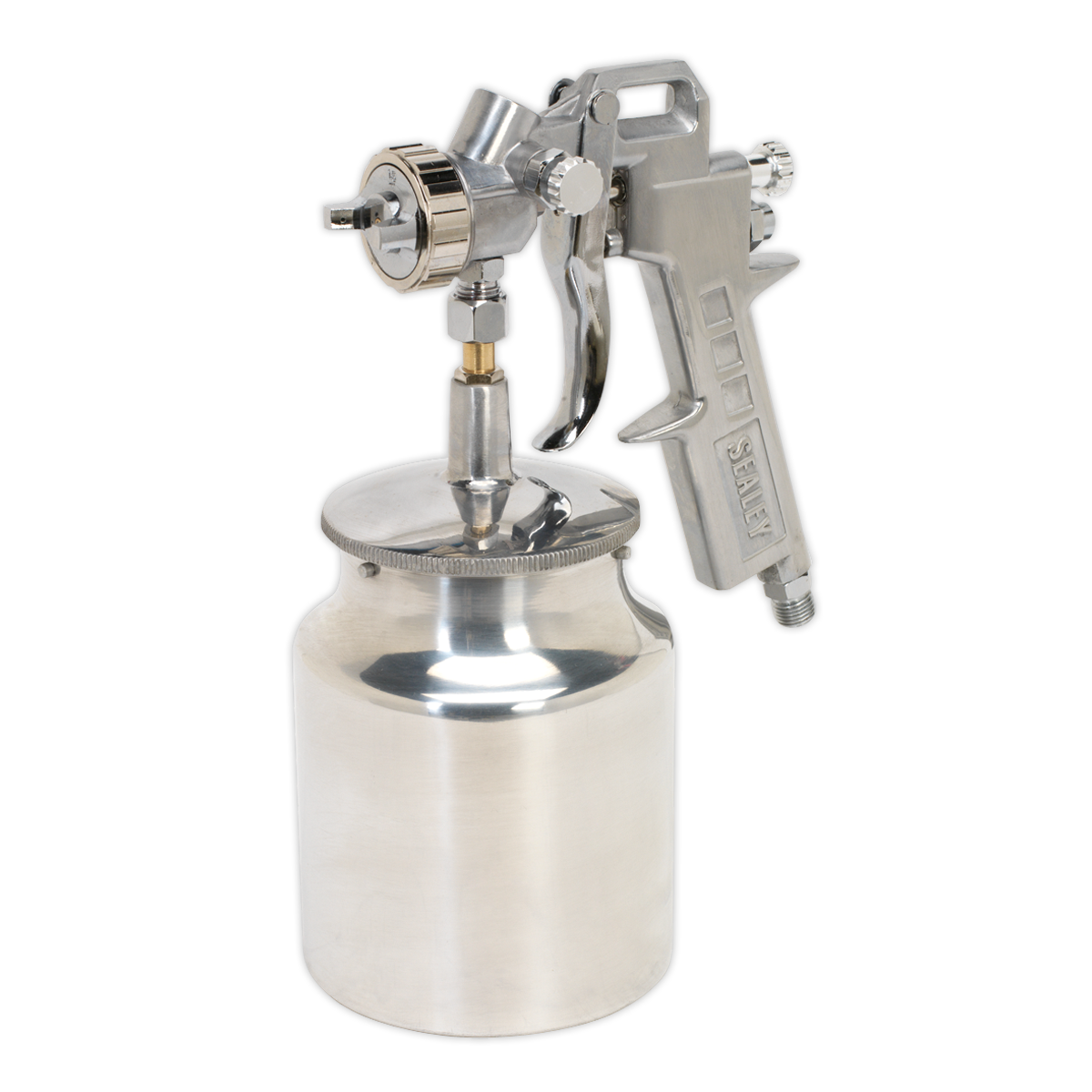 Sealey General-Purpose Suction Feed Spray Gun 1.5mm Set-Up - Silver SSG2