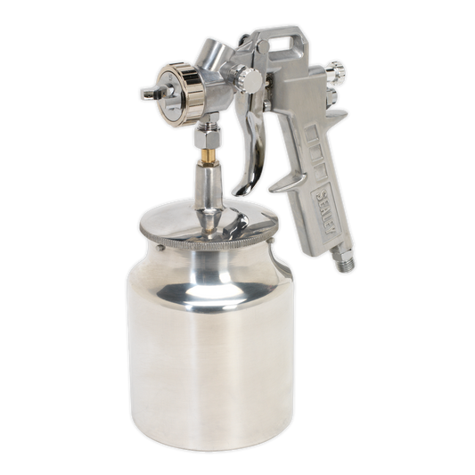 Sealey General-Purpose Suction Feed Spray Gun 1.5mm Set-Up - Silver SSG2