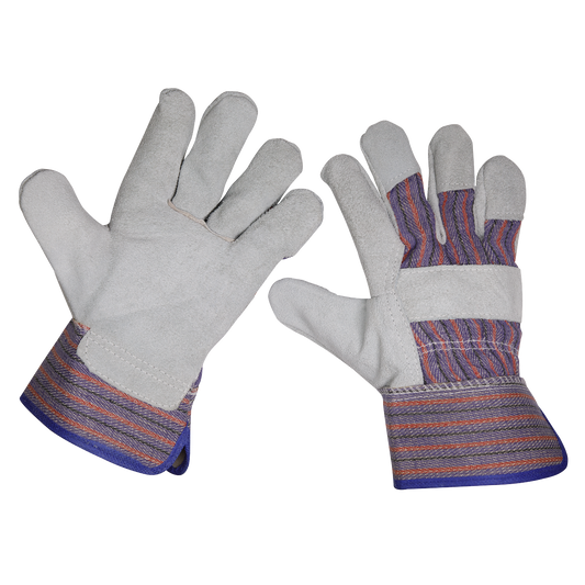 Sealey Riggers Workshop Safety Work Protection Gloves Pair General Purpose SSP12