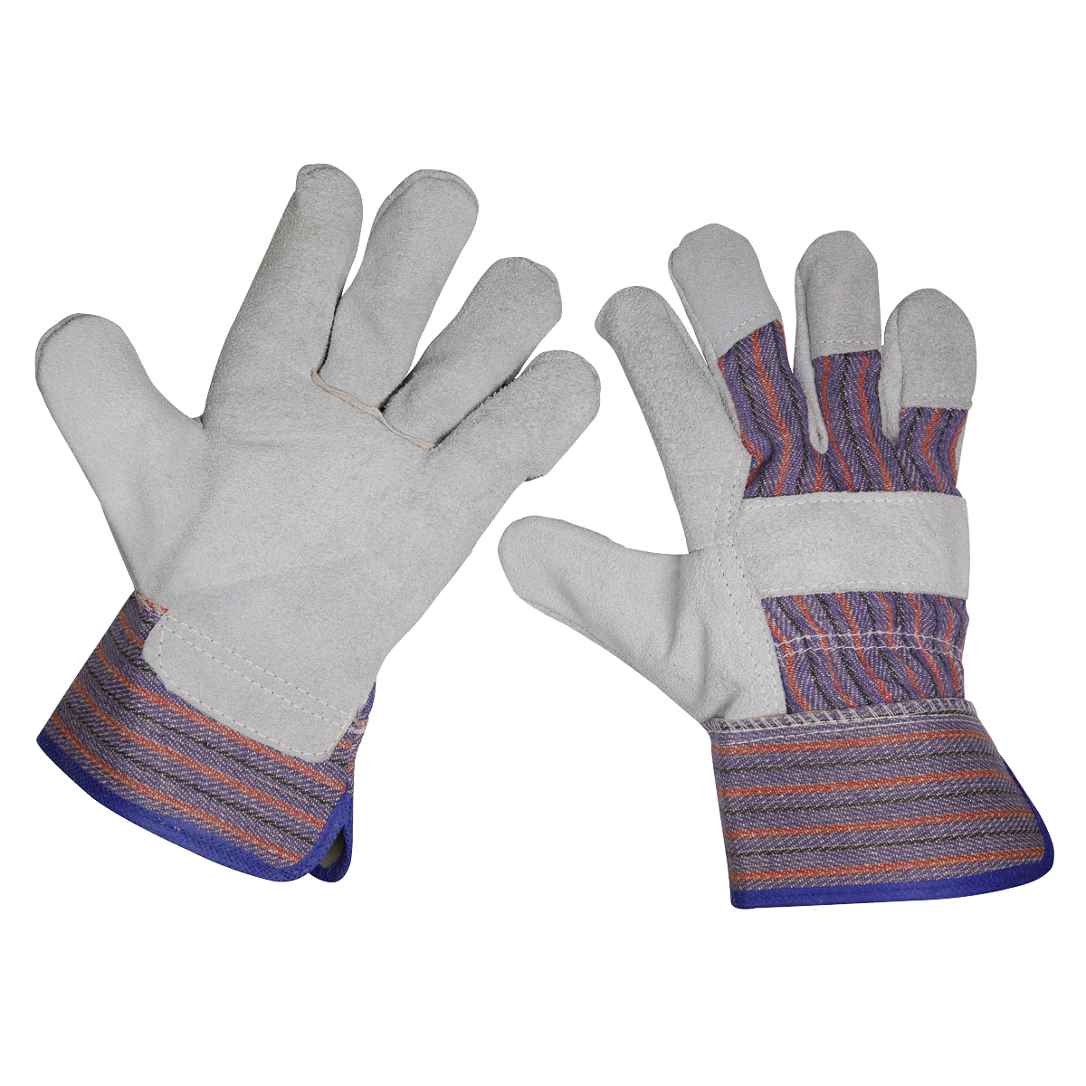 Sealey Riggers Gloves Workshop Safety Construction Workwear 6 Pairs SSP12/6