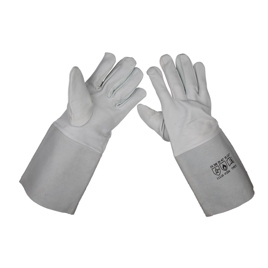 Sealey TIG Welding Gauntlets Safety Work Protection Gloves Workwear Pair SSP142