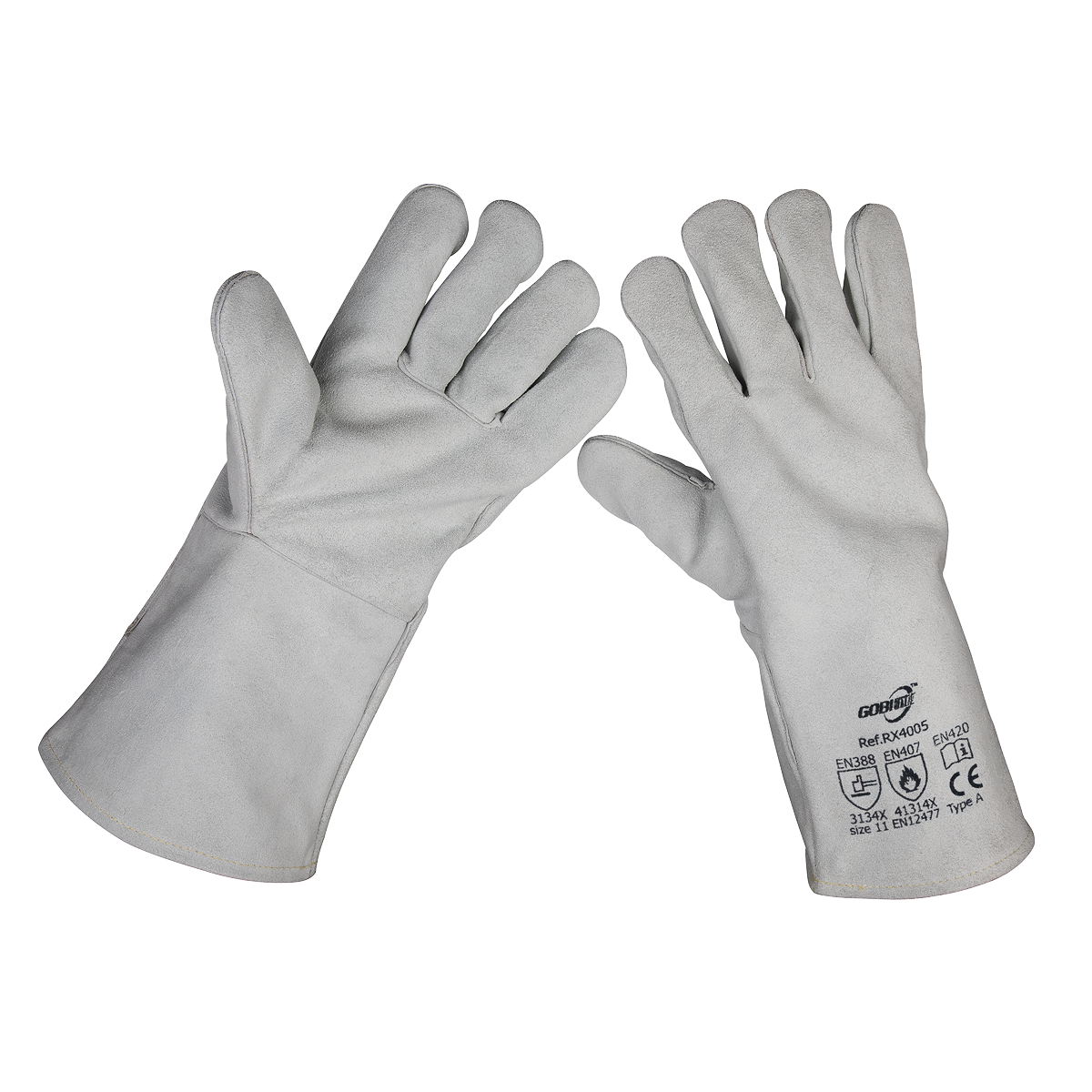 Sealey Leather Welding Gauntlets Safety Work Gloves Lined Heavy Duty XL SSP151