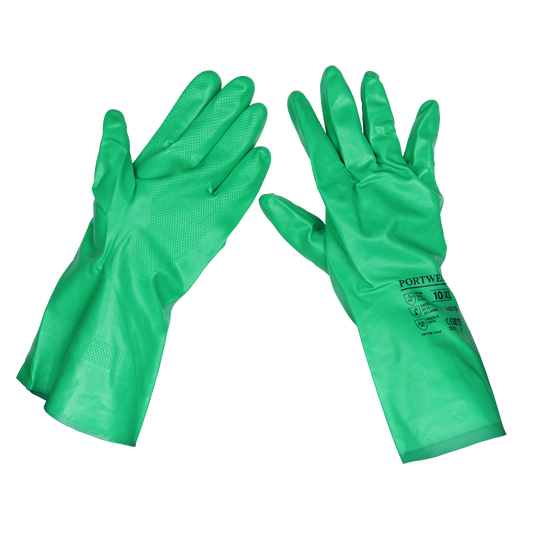 Sealey Nitrile Gauntlets For use With Thinners 355mm Cuffed - Pair SSP34