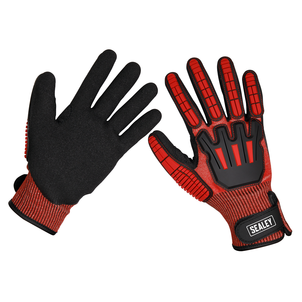 Sealey Cut & Impact Resistant Gloves Anti-Slip Coating - Large - Pair SSP38L