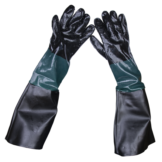 Sealey Shot Blasting Gauntlets Safety Work Gloves 585mm Cuffed Pair SSP41
