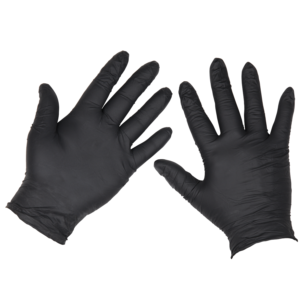 Sealey Extra Thick Powder-Free Disposable Nitrile Gloves Size L 100 Pcs SSP60L