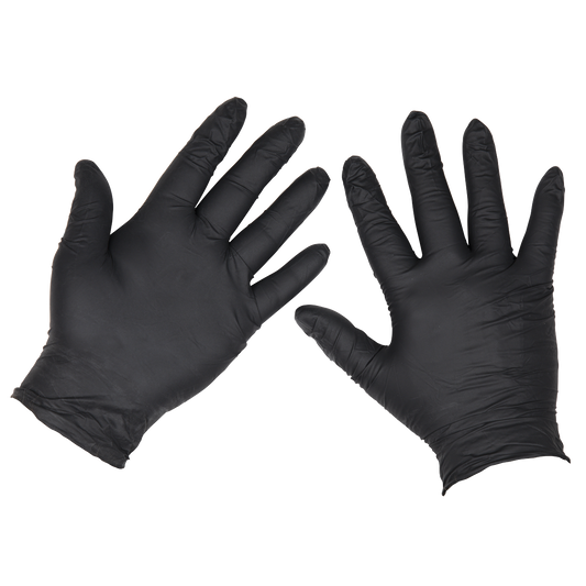 Sealey Extra Thick Powder-Free Disposable Nitrile Gloves XL 100 Pieces SSP60XL